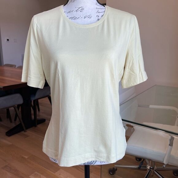 Escada Short Sleeve Pastel Yellow Tee-Shirt - M - Picture 2 of 7